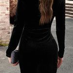 autumn winter round neck sexy bodysuit dress