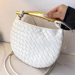 Geometric Shiny Woven Crossbody Bags Handbags