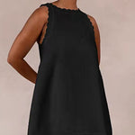Loose Solid Sleeveless Party Mini Dresses