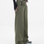 Plus Size Jeans High Waist Wide Leg Pants