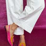 Frendessa | Fringe Ballet Flats with Ankle Strap
