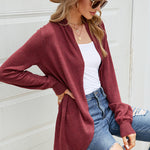 Loose Fit Lightweight V-neck Open Front Sweater Cardigan