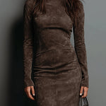 Joanna | Frosina Suede Midi Dress