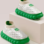 Warm Indoor Non-Slip Waterproof Soft Sole Padded Flat Shoes