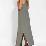 Nadorine Women's Casual Loose Sleeveless Spaghetti Side Split Maxi Dress