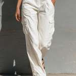 Women's Minimalist Cotton Blend Single-breasted Sleeveless Jumpsuit