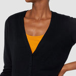 Long Sleeve Choker Top Lightweight Vee Cardigan Sweater
