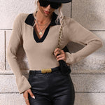 Nadorine Bell Sleeve Lapel Sweater