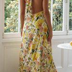 Fashion Halter Neck Long Backless Dress