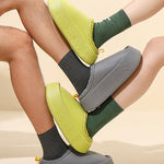 Home Non-Slip Keep Warm Velvet Waterproof Solid Color Slippers