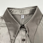 Long Sleeves Buttoned Gradient Lapel Blouses&Shirts Tops