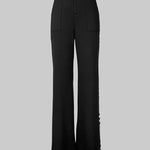 Loose Wide Leg Contrast Color Pockets Pants Trousers