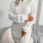 Nadorine Women's Casual Twist Woven Sweater Dress