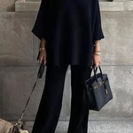 Casual Solid Color Knitted Set