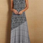 Elegant and Unique Printed V Neck Maxi Dress