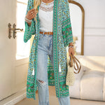 Loose Holiday Casual Three Quarter Sleeve Cardigan