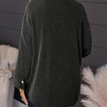 Striped Single-breasted Mid-length Corduroy Shirt Jacket