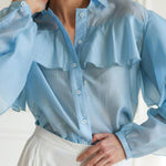 Ruffled Sheer Blouse