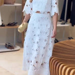 Floral cutout two-piece set
