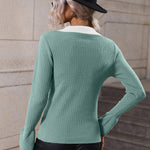 Nadorine Bell Sleeve Lapel Sweater