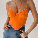 Nadorine Asymmetrical Hem Bustier Cami Top