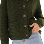 Retro long-sleeved round neck knitted new cardigan