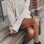 THE GREEN LONG KNITTED SWEATER