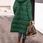 Reversible Sherpa Fleece Long Puffer Coats with Hood Outerwear