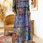 Sabine | Denim dress with bohemian patchwork