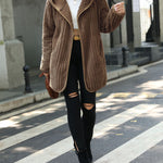 Hooded Loose Double-sided Plush Buttonless Cardigan Jacket