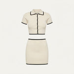 Elise Crompton | Contrast Trim Knit Co-ord Set For Women