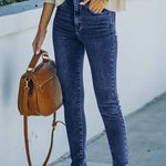 Nadorine Ankle-length Skinny Jeans with Pockets