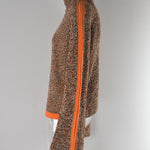 Casual Long Sleeves Loose Contrast Color Half Turtleneck Sweater Tops