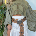 Peace Within Kimono Sleeve Tee Olive