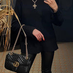 Turtleneck Sweater Casual Loose Knitted Pullover Tops