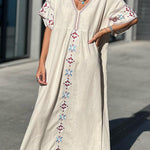 Linen Blend Oversized Dress