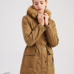 Faux Fur Hood Parka Jacket