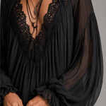 Elara™ | Black Chiffon Halter Mini Dress