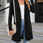 Lightweight Open Front Cardigans Long Sleeve Casual Soft Drape Knit Cardigan