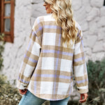 Nadorine Long Sleeve Plaid Top Jacket for Women Casual Work Office Loose Fit 2026 | Under $40