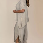 Two Piece Outfits Summer Short Sleeve Shirts and Pants Sets