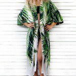 Long Beach Kimono Robe Cover ups Beach Cardigan Maxi Dress