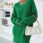 Nadorine Drop Shoulder Ripped Distressed Sweater Dress for Women Casual Summer Vacation 2026