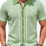Cedric | Retro Striped Knit Shirt