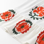 Positioning Plant Leaf Print Long Dress