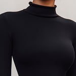 Elegant Rib-Knit Mock Neck Mini Dress With Bell Sleeves