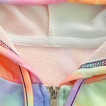 Tie-dye Hoodie Zip Up Casual Jacket Active Sweatshirt