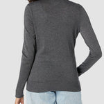 Long Sleeve Choker Top Lightweight Vee Cardigan Sweater
