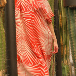 V-neck jungle robe