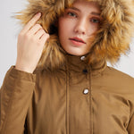 Faux Fur Hood Parka Jacket